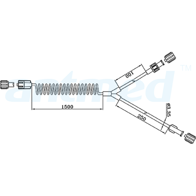 600102 150cm CT Coiled Y-Tube سنگل چيڪ والو سان CT Injectors لاءِ