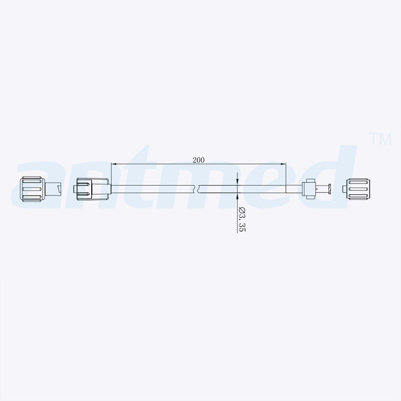 600111 20cm short  tube with a female check valve
