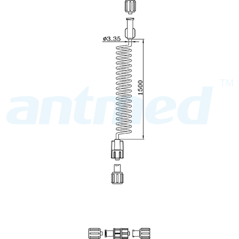 600113 150cm CT Coiled Tube sareng Klep Cek Tunggal dianggo pikeun CT Injector