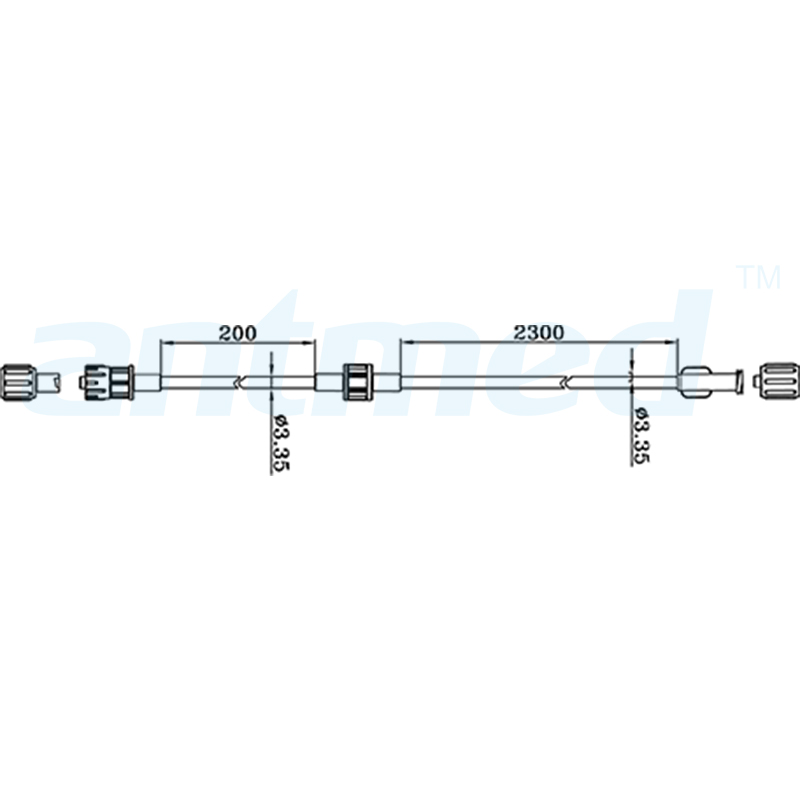 680303 250cm MR kwụ ọtọ Tube na Single Check Valve ejiri maka MR Injectors