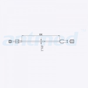 ʻO 600PSI High Pressure Straight Tube, laina maʻi no ka angiography kiʻi