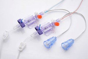 Kit met twee kanalen, druktransducer voor eenmalig gebruik, dubbele IBP-transducers